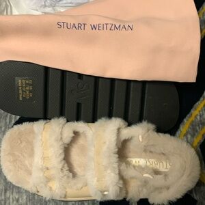 Stuart Weirzman Zoe Lift Chill Suede sandals